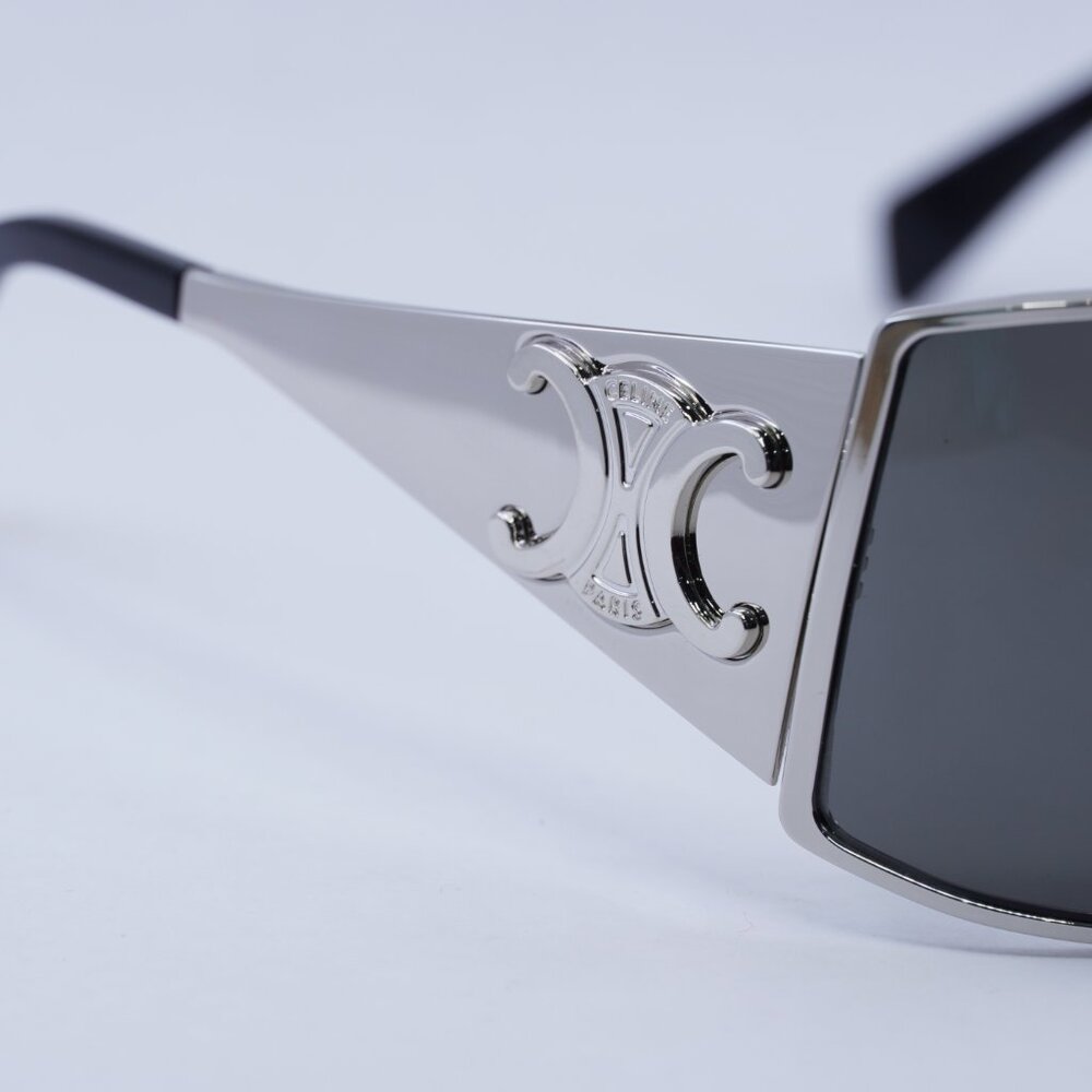 🕶️ New Celine CL40283U 16A Sunglasses - Silver Frame, Grey Lenses - Picture 6 of 12
